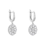Uptown Oval Drop Earrings: Silver