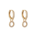 Circle Drop Hoop Huggies: Gold