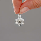 Daffodil Flower Silver Charm