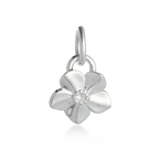 Forget-Me-Not Flower Personalised Silver Charm