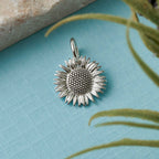 Sunflower Silver Charm