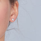 Simply Heart Silver Stud Earrings