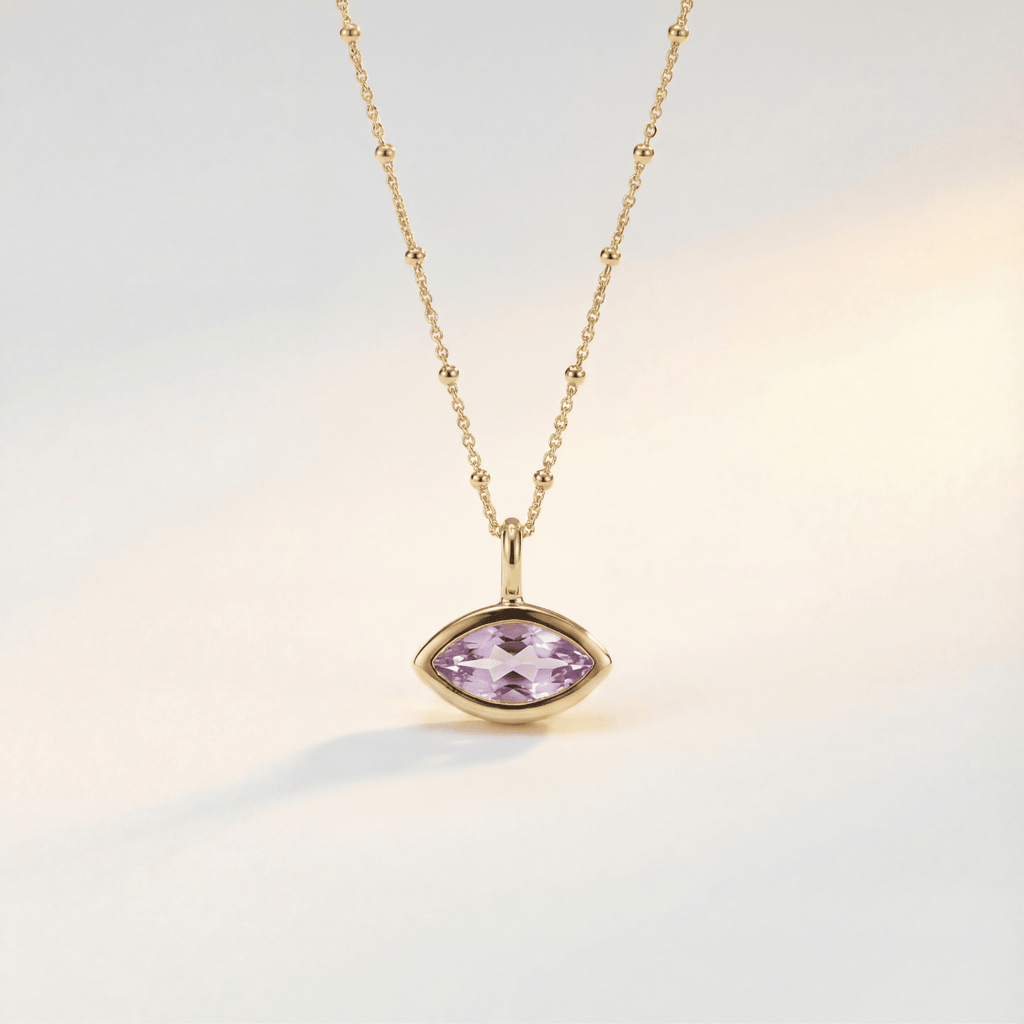 Siren’s Teardrop Amethyst Necklace - Gold or Silver