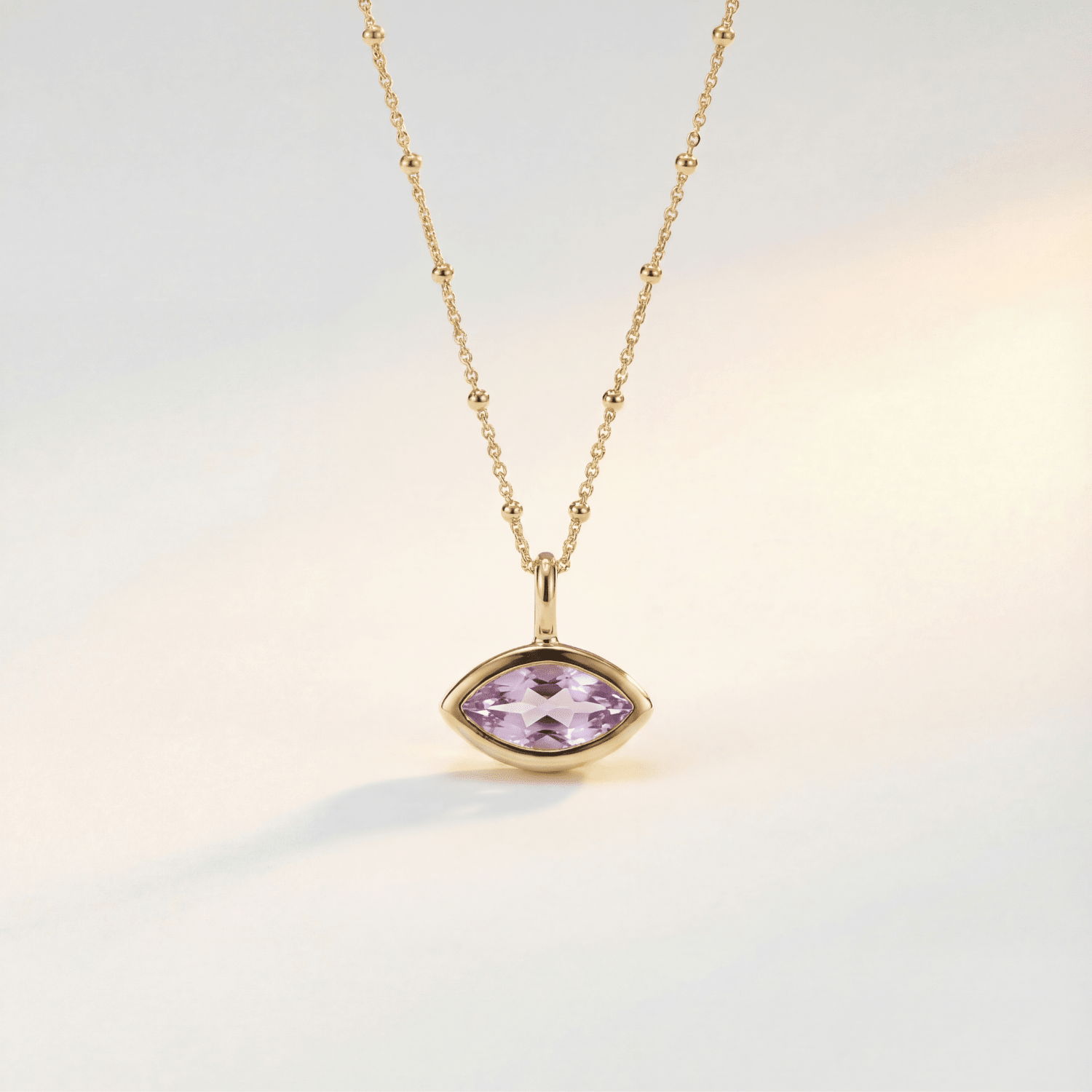 Siren’s Teardrop Amethyst Necklace - Gold or Silver