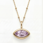 Siren’s Teardrop Amethyst Necklace - Gold or Silver