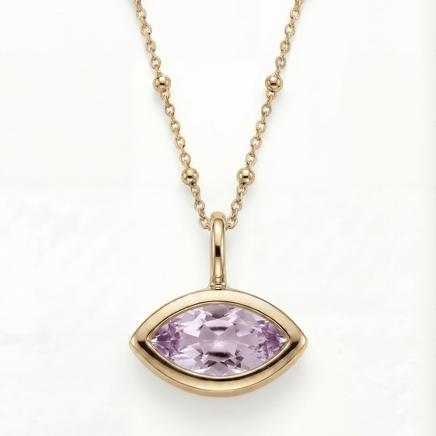 Siren’s Teardrop Amethyst Necklace - Gold or Silver