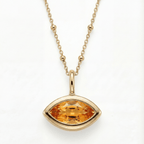 Siren’s Teardrop Citrine Necklace - Gold or Silver