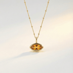 Siren’s Teardrop Citrine Necklace - Gold or Silver