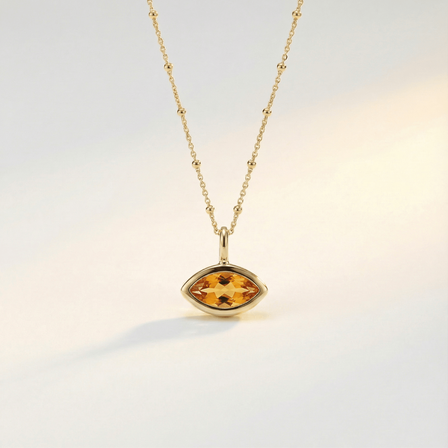 Siren’s Teardrop Citrine Necklace - Gold or Silver