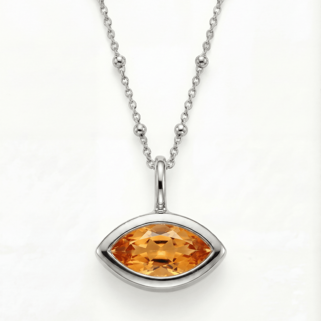 Siren’s Teardrop Citrine Necklace - Gold or Silver