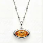 Siren’s Teardrop Citrine Necklace - Gold or Silver