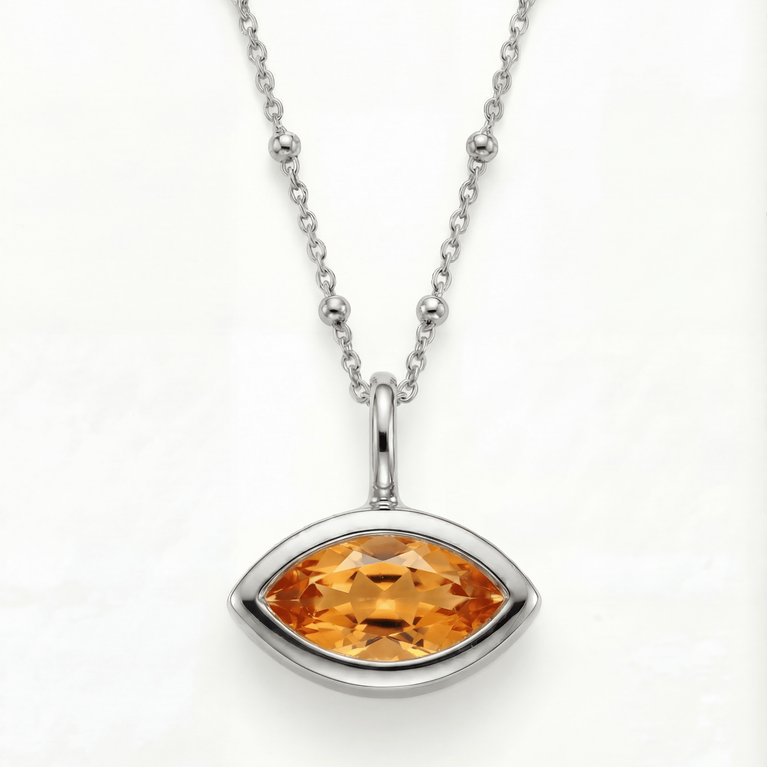 Siren’s Teardrop Citrine Necklace - Gold or Silver