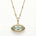 Siren’s Teardrop Green Quartz Necklace - Gold or Silver
