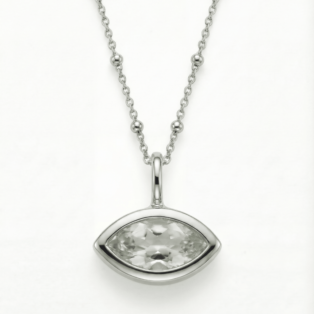 Siren’s Teardrop Green Quartz Necklace - Gold or Silver