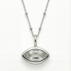 Siren’s Teardrop Green Quartz Necklace - Gold or Silver