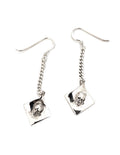 Skull Dangle Earrings – Sterling Silver 925 – Handcrafted