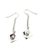 Skull Dangle Earrings – Sterling Silver 925 – Handcrafted