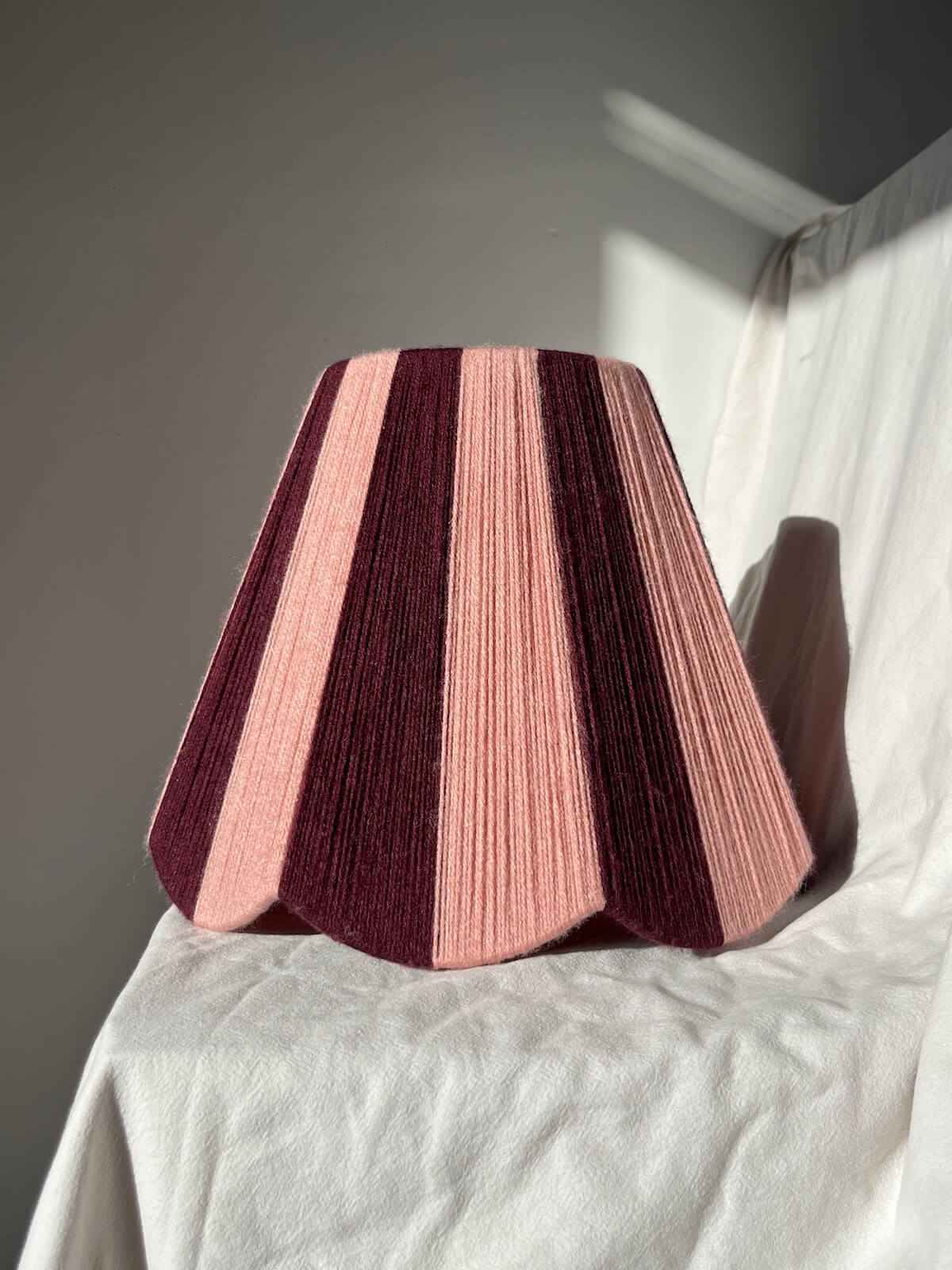 Mulberry & Peony Pink Scallop Yarn Lampshade
