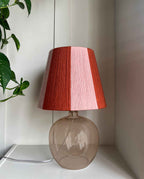 Rust & Peony Pink Yarn Striped Drum Lampshade
