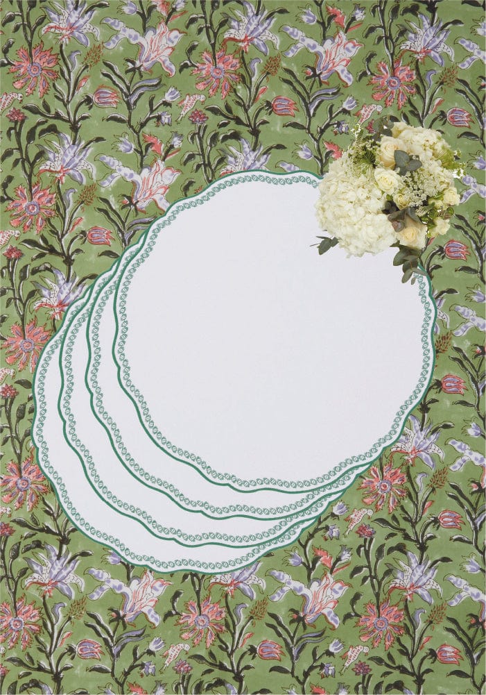 Smart Green Trim Placemats - Set of 4