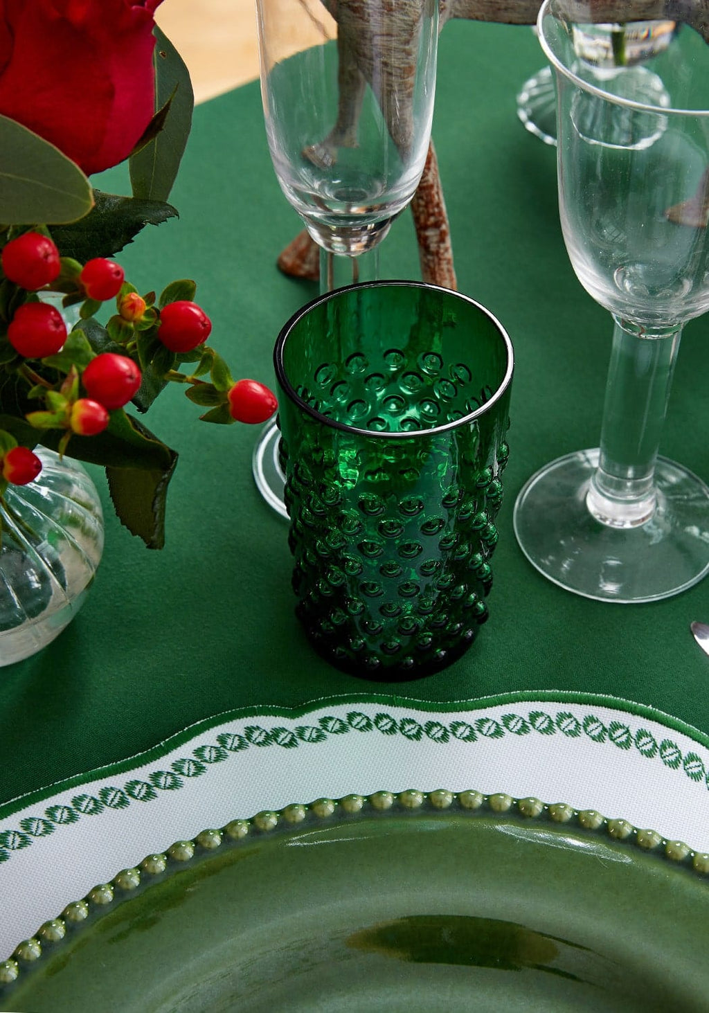 Smart Green Trim Placemats - Set of 4