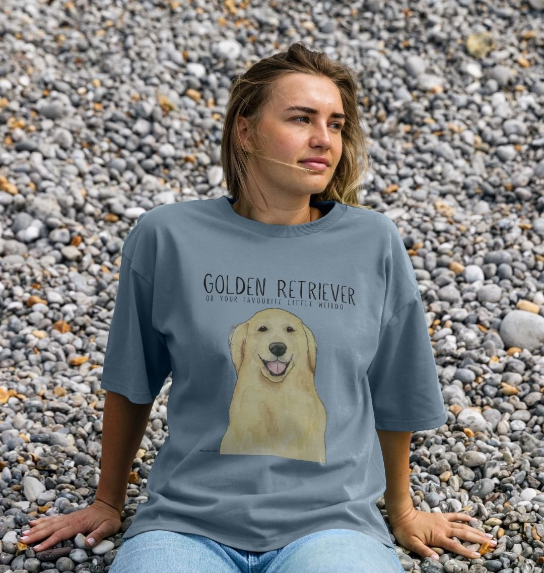 Golden Retriever Vibes: Sustainable Women’s Relaxed Fit T-Shirt