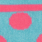 Blue and Pink Polka Dot Bamboo Socks