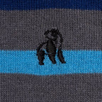 Grey Small Striped Bamboo Socks (Comfort Cuff)