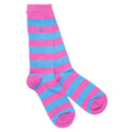 Pink and Blue Striped Bamboo Socks