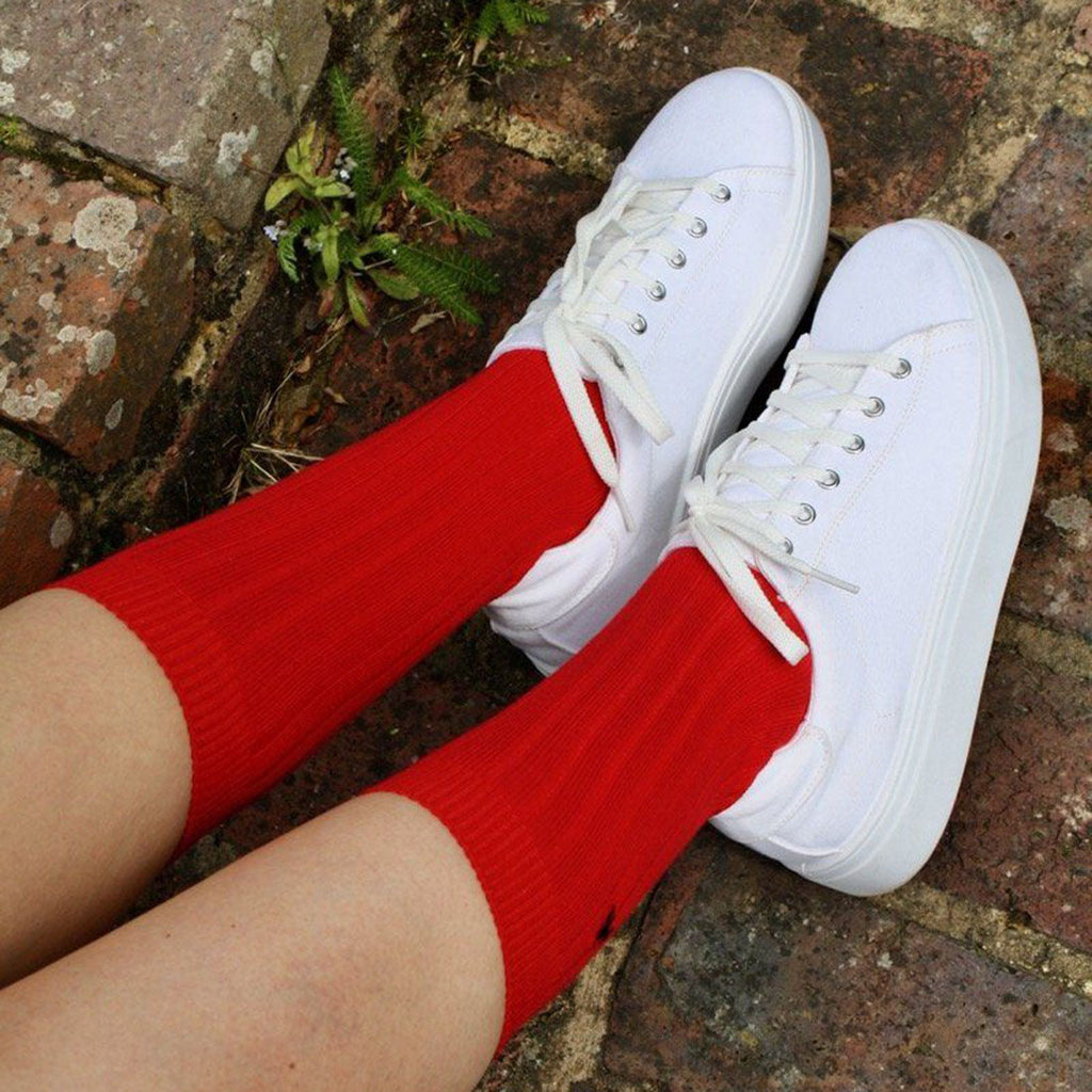 Classic Red Bamboo Socks