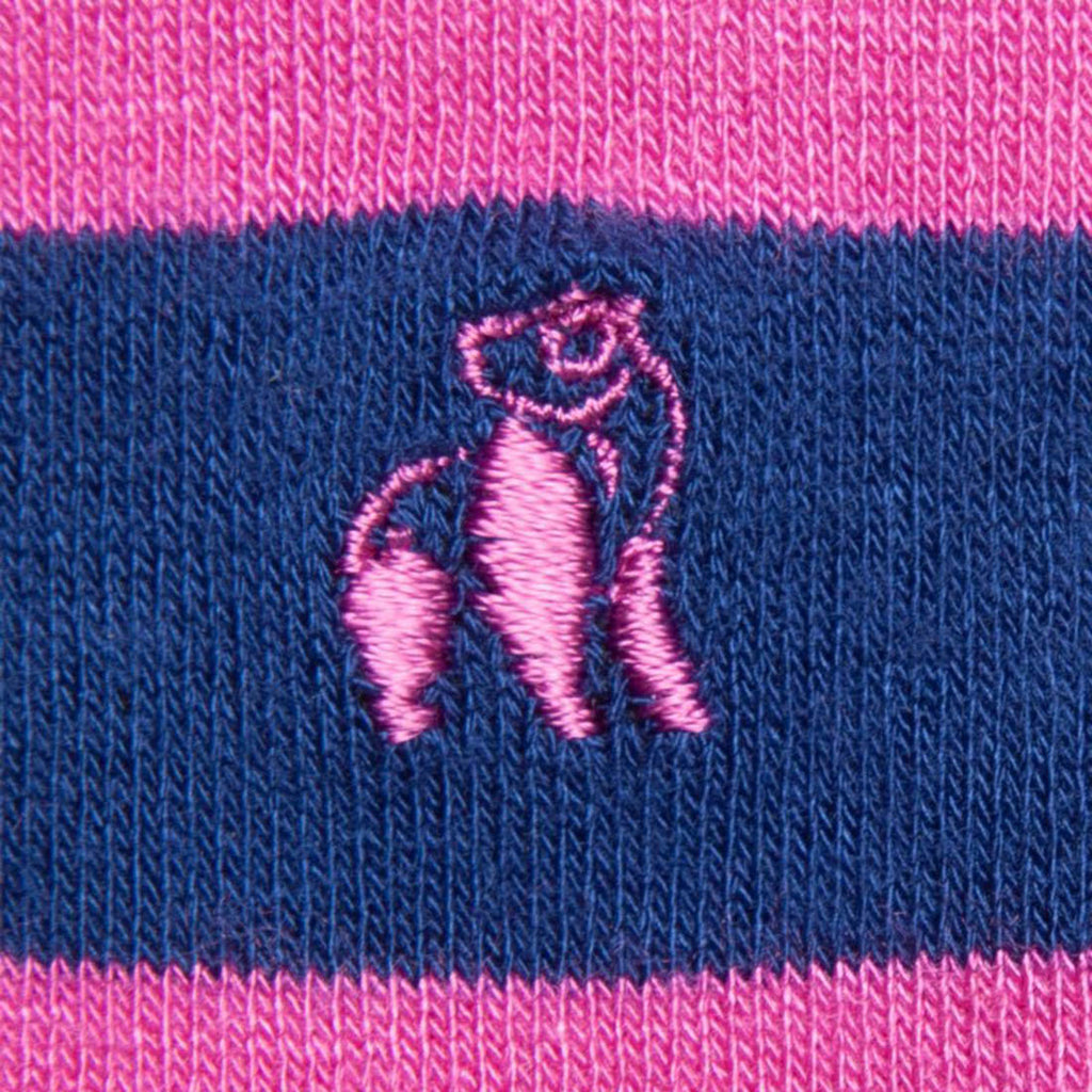 Pink Stripe Matching Bamboo Socks (Adult & Child)