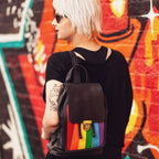 Leather Backpack - Pride Rainbow