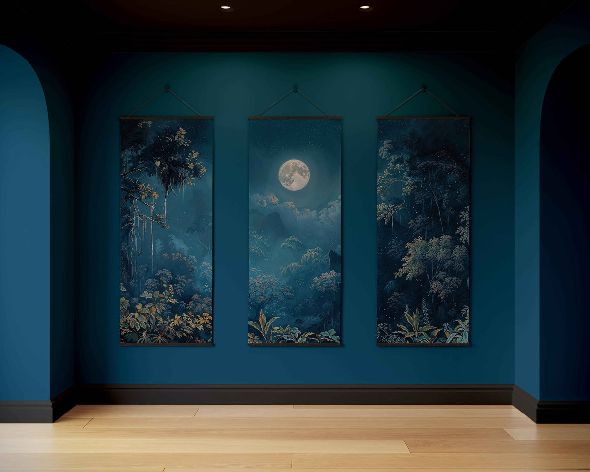 Moonlit Forest Tapestry