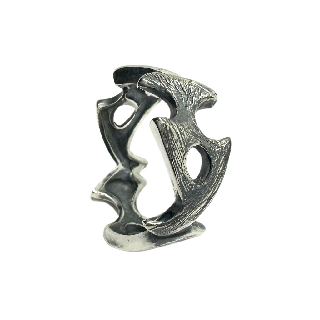 Men’s Spike Ring – Sterling Silver 925, Lost Wax Carving
