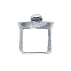 Square Pebble Ring – Oxide & Polish Finish- Recycled Sterling Silver- One Of A Kind