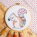 Squirrel Embroidery Kit for Beginners