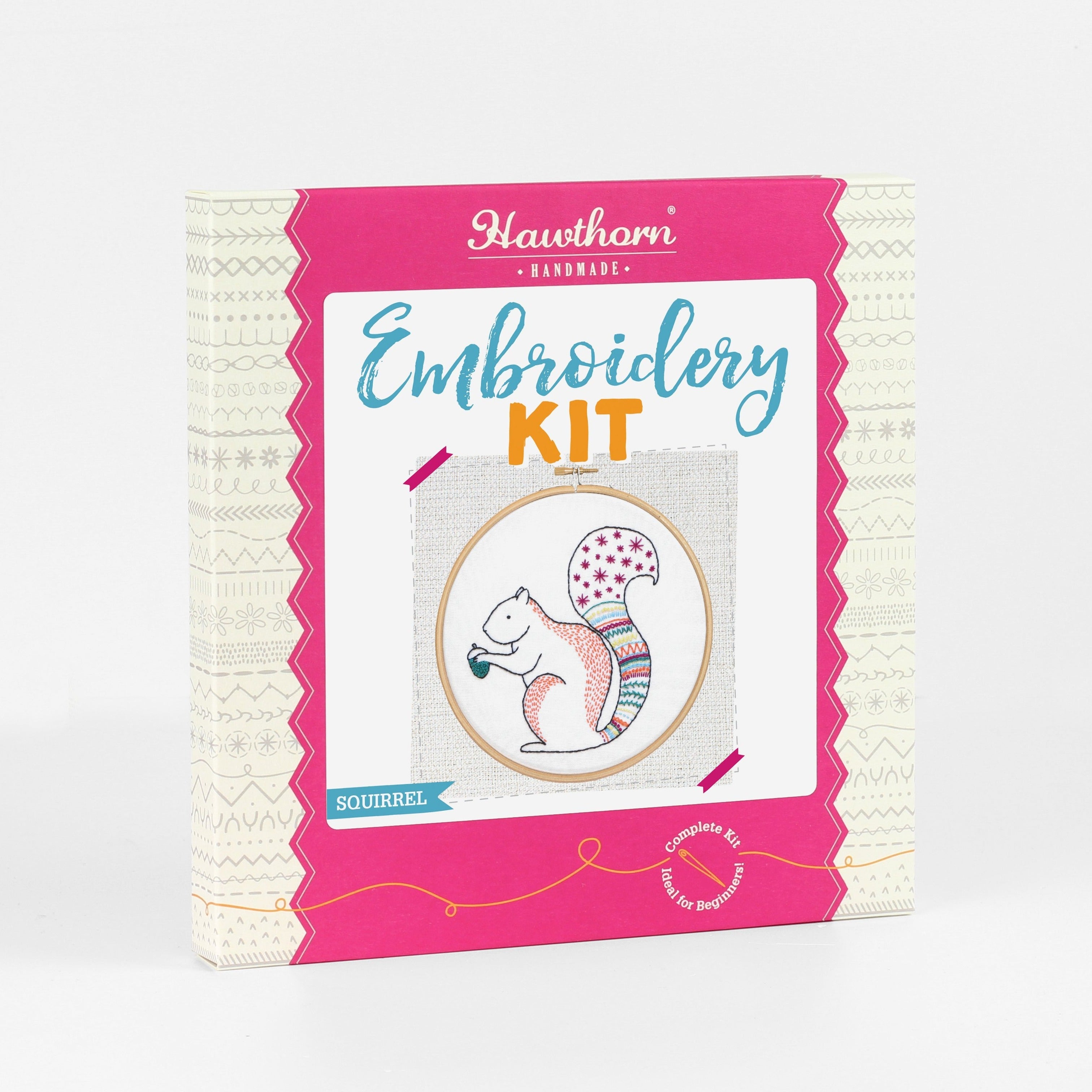 Squirrel Embroidery Kit for Beginners