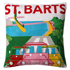 St. Barts Tropical Needlepoint Pillow
