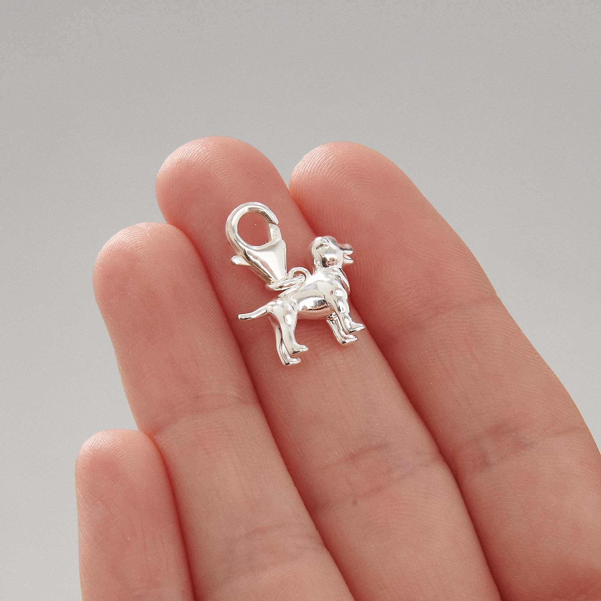 Staffordshire Bull Terrier Silver Dog Charm