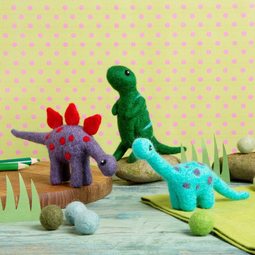 Stegosaurus Dinosaur Needle Felting Kit for Beginners