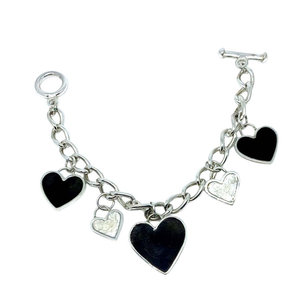 Regina Di Cuori Heart Charm Bracelet – Sterling Silver