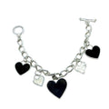 Regina Di Cuori Heart Charm Bracelet – Sterling Silver