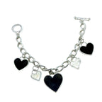 Regina Di Cuori Heart Charm Bracelet – Sterling Silver