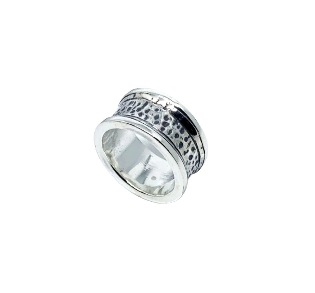 Street Ring Band – Sterling Silver 925 – Chunky Statement Ring