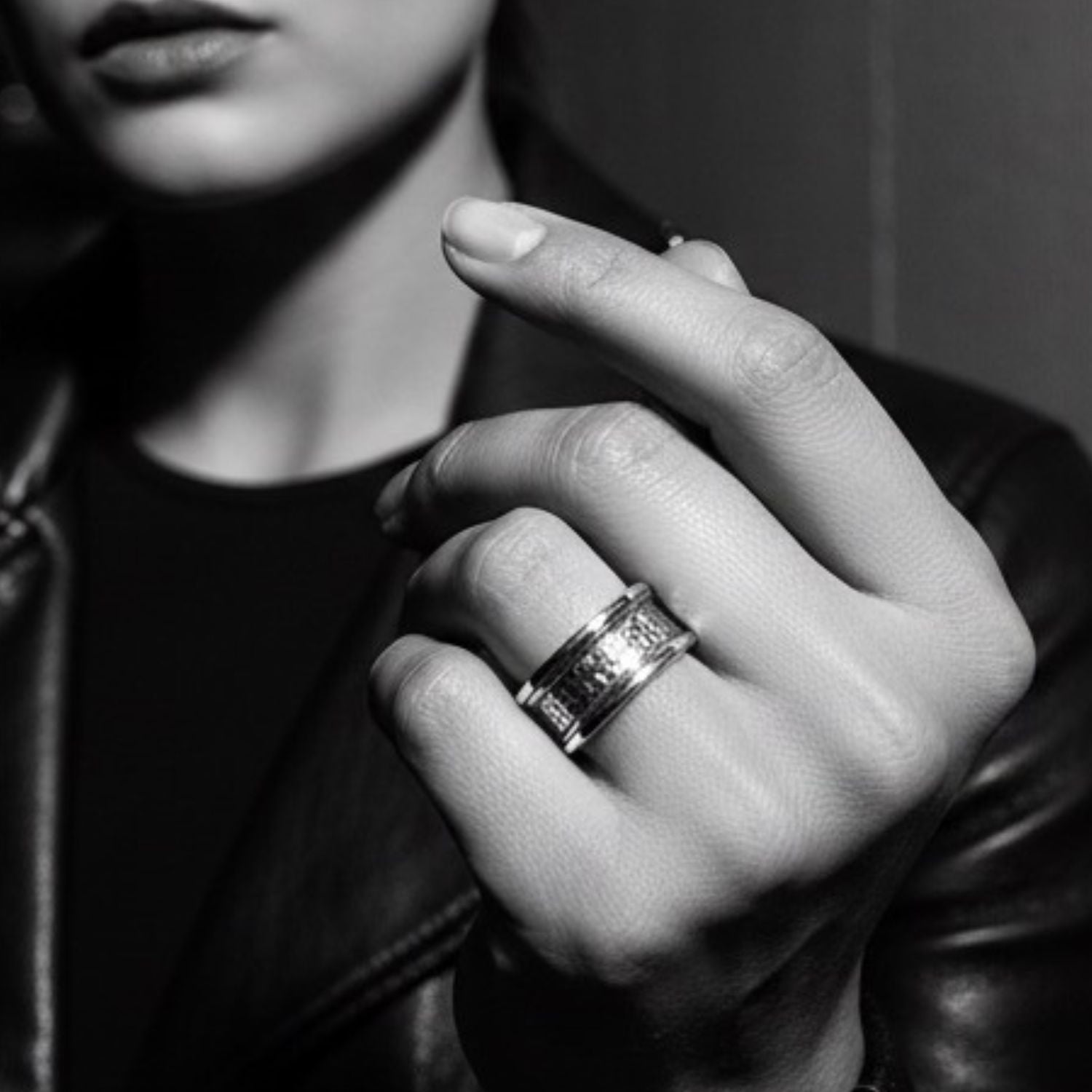 Street Ring Band – Sterling Silver 925 – Chunky Statement Ring