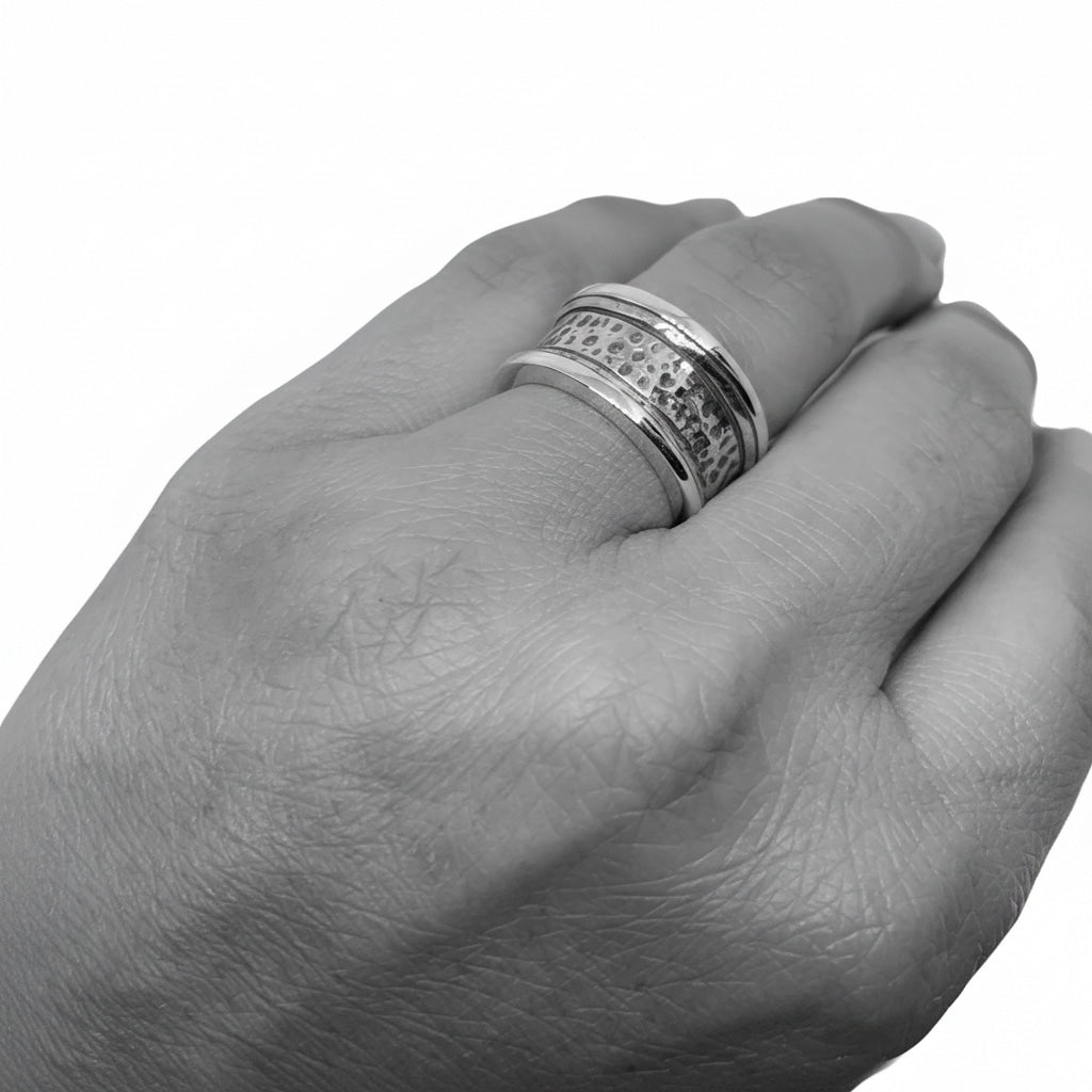 Street Ring Band – Sterling Silver 925 – Chunky Statement Ring