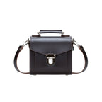 Handmade Leather Sugarcube Handbag - Dark Brown