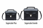 Handmade Leather Sugarcube Handbag - Black