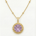 Sunburst Necklace - Amethyst in Gold or Silver
