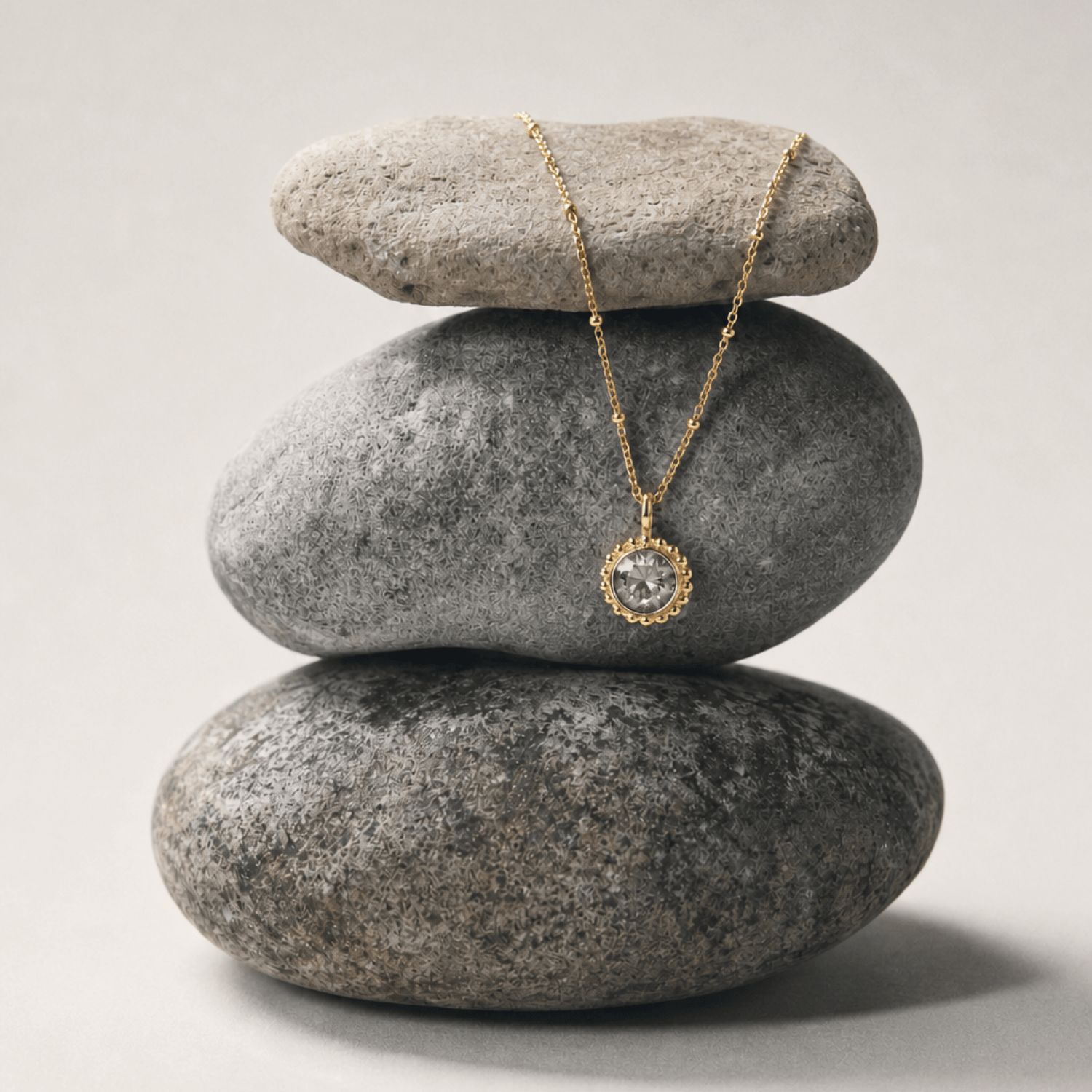 Sunburst Necklace - Green Quartz in Gold or Silver